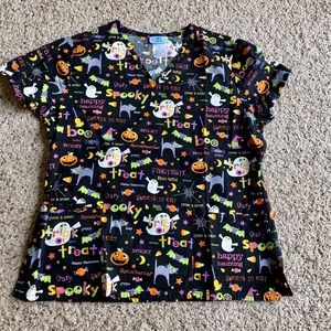 Halloween Scrub Top